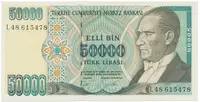 Turecko, 50.000 Lira (1995), P.204