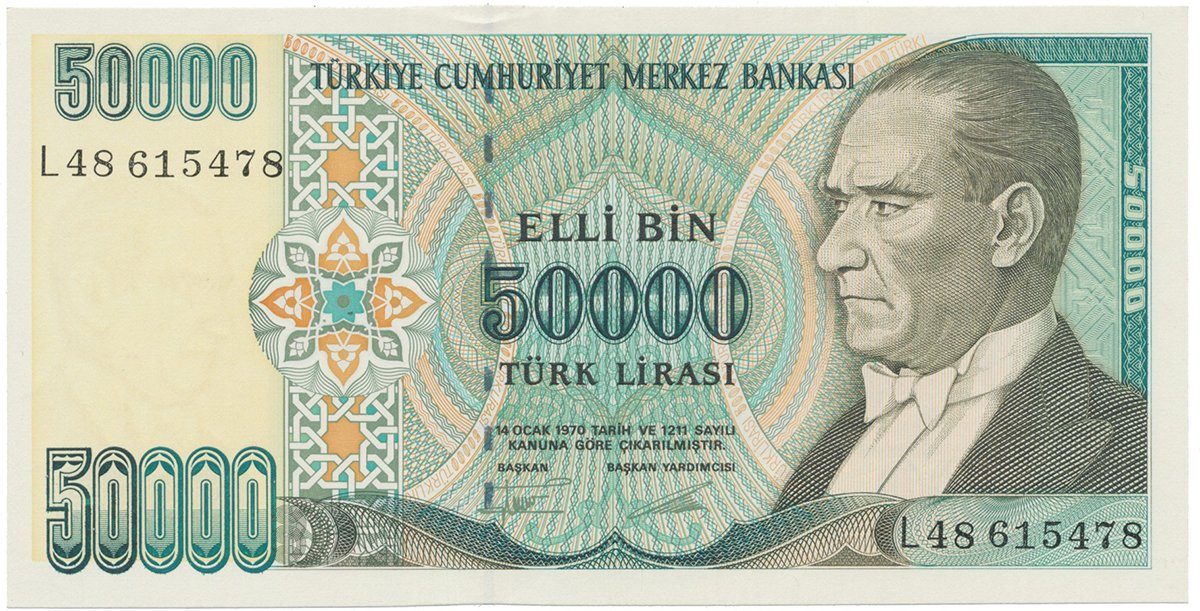 Turecko, 50.000 Lira (1995), P.204