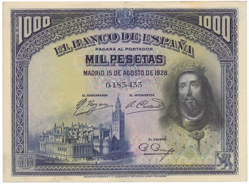 Španělsko, 1000 Pesetas 1928, P.78