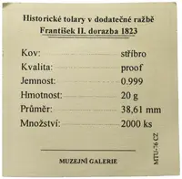 Replika - Historický tolar - František II. 1823 - fotografie 2