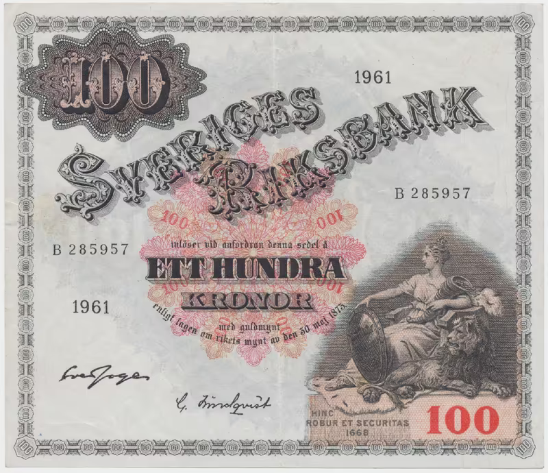 Švédsko, 100 Kronor 1961, P.48c