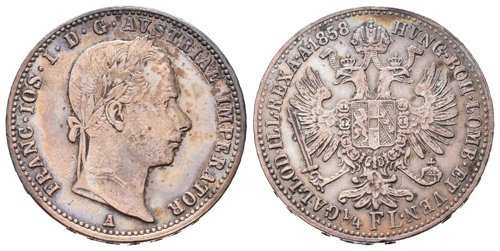 1/4 Zlatník 1858 A