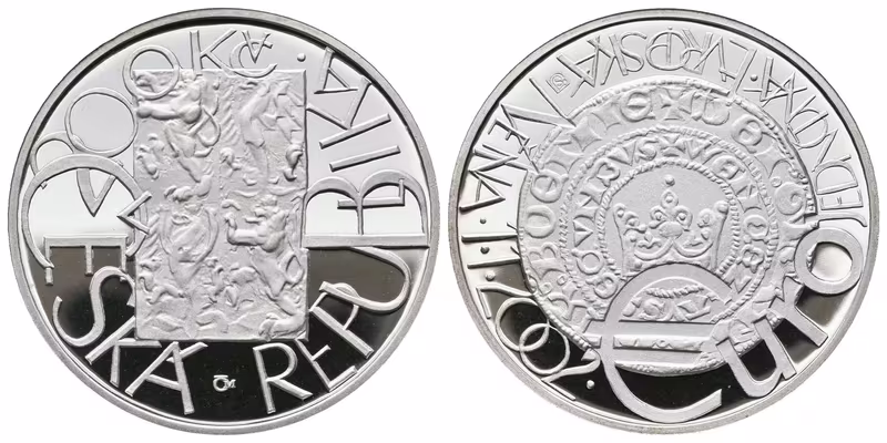 200 Kč 2001 - Evropská měna Euro, PROOF