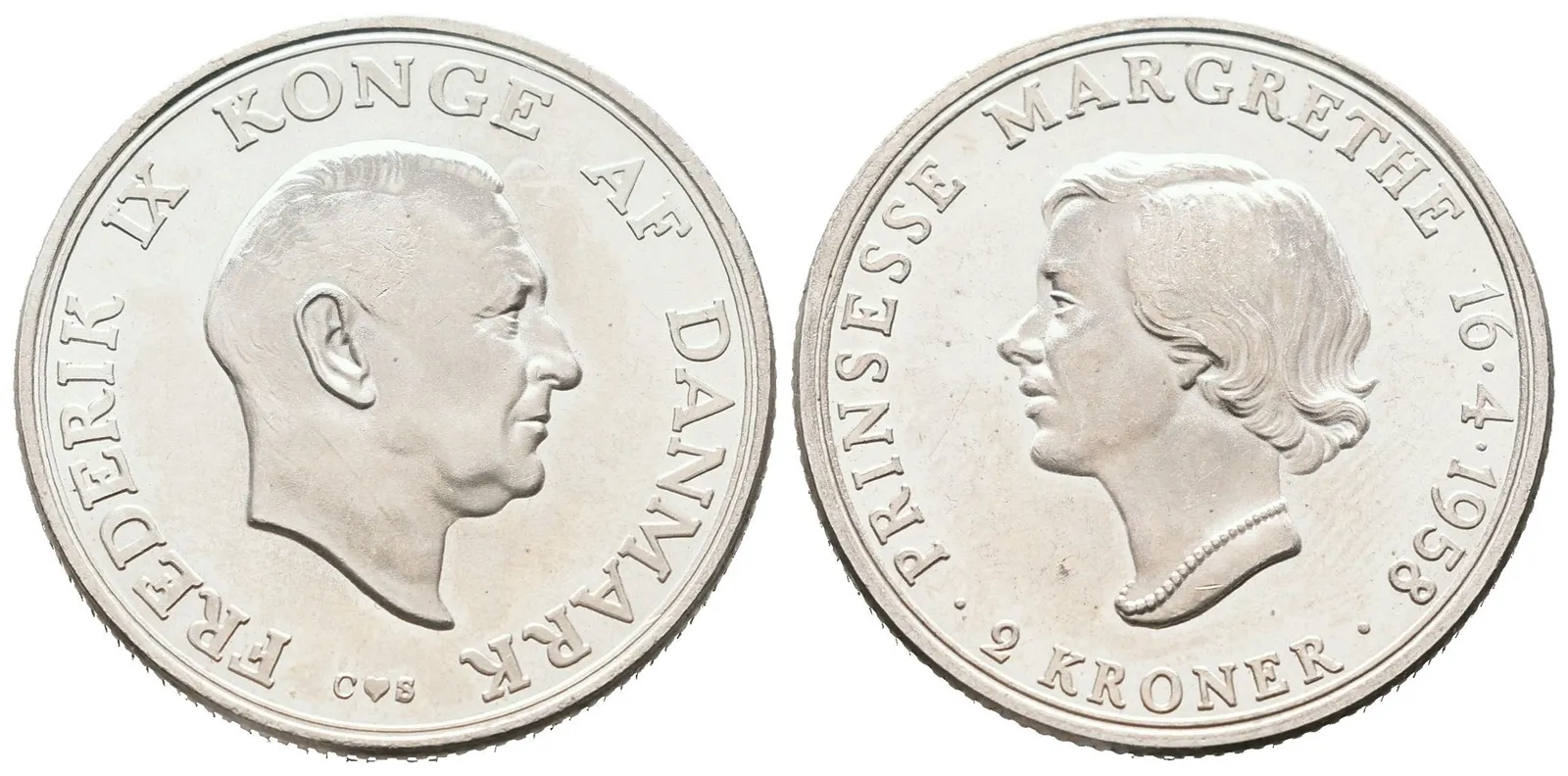 2 Kroner 1958 - Narozeniny princezny