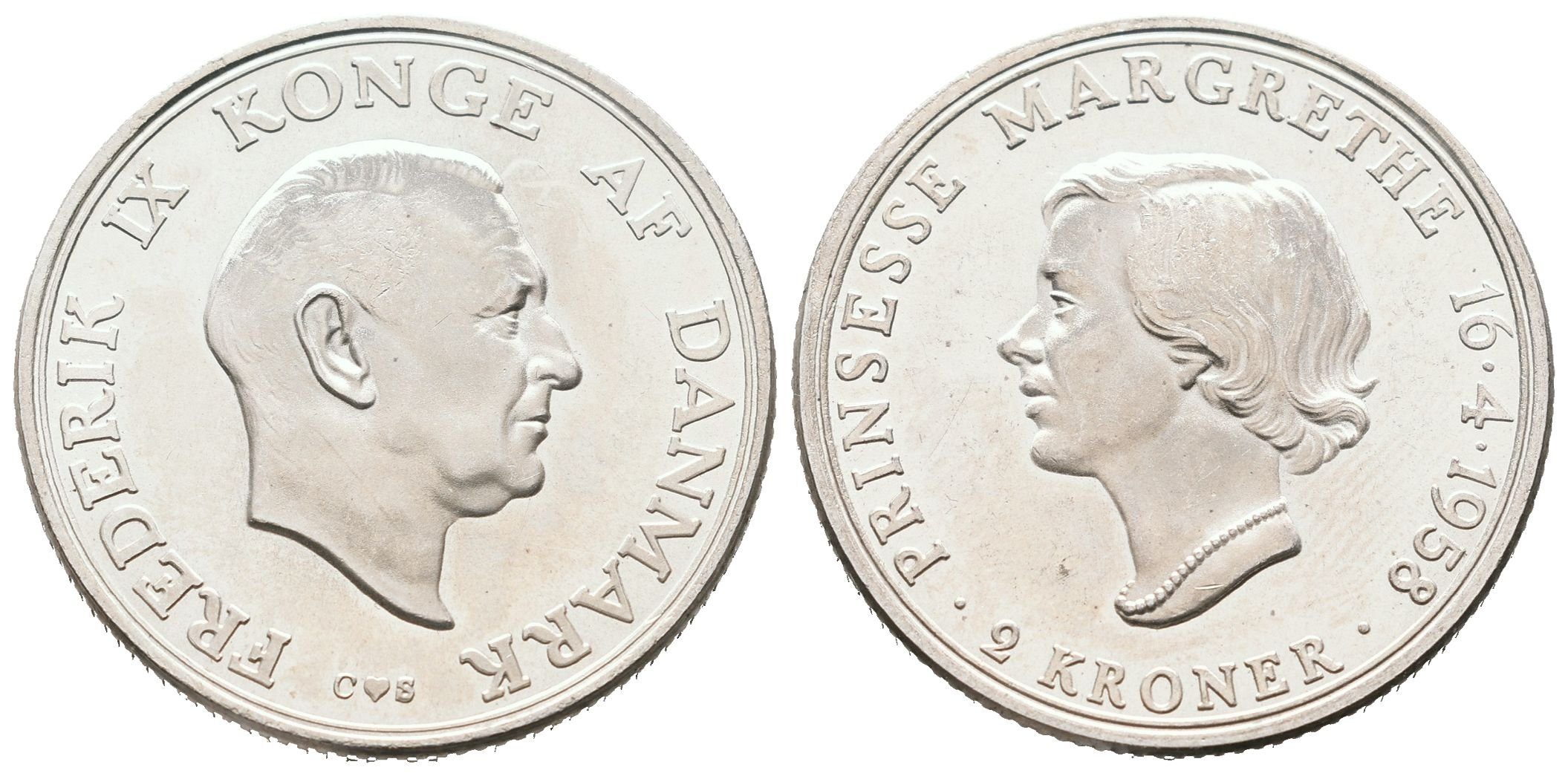 2 Kroner 1958 - Narozeniny princezny