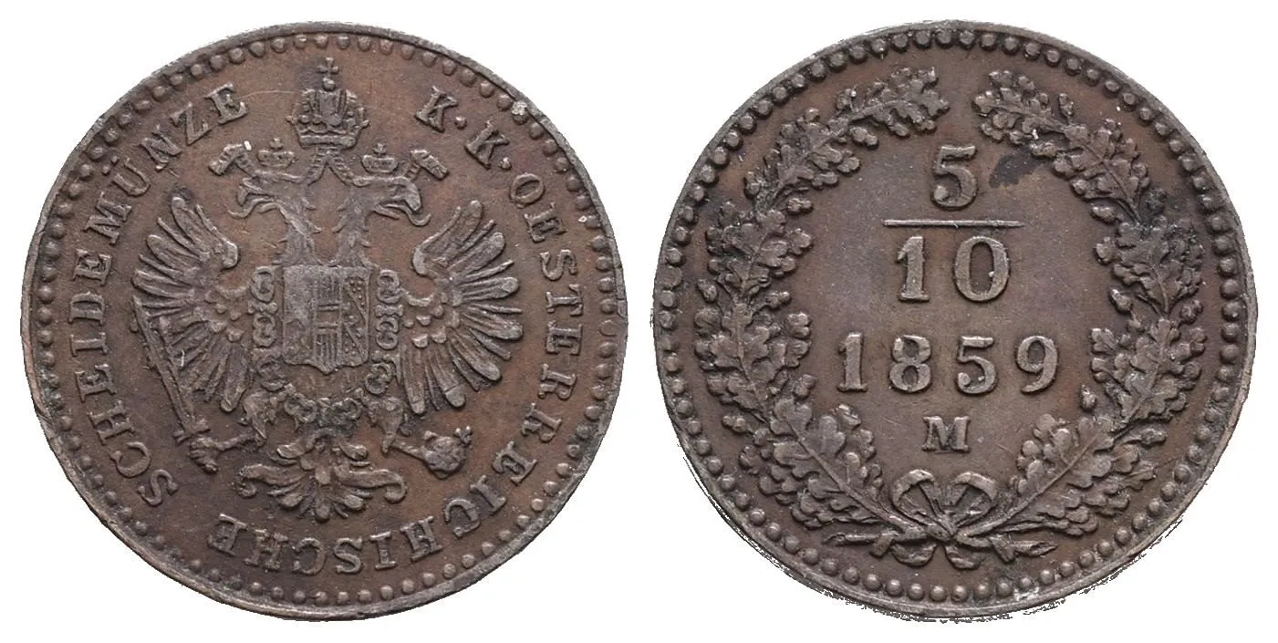 Rakouská a spolková měna, 1857 - 1892 — 1