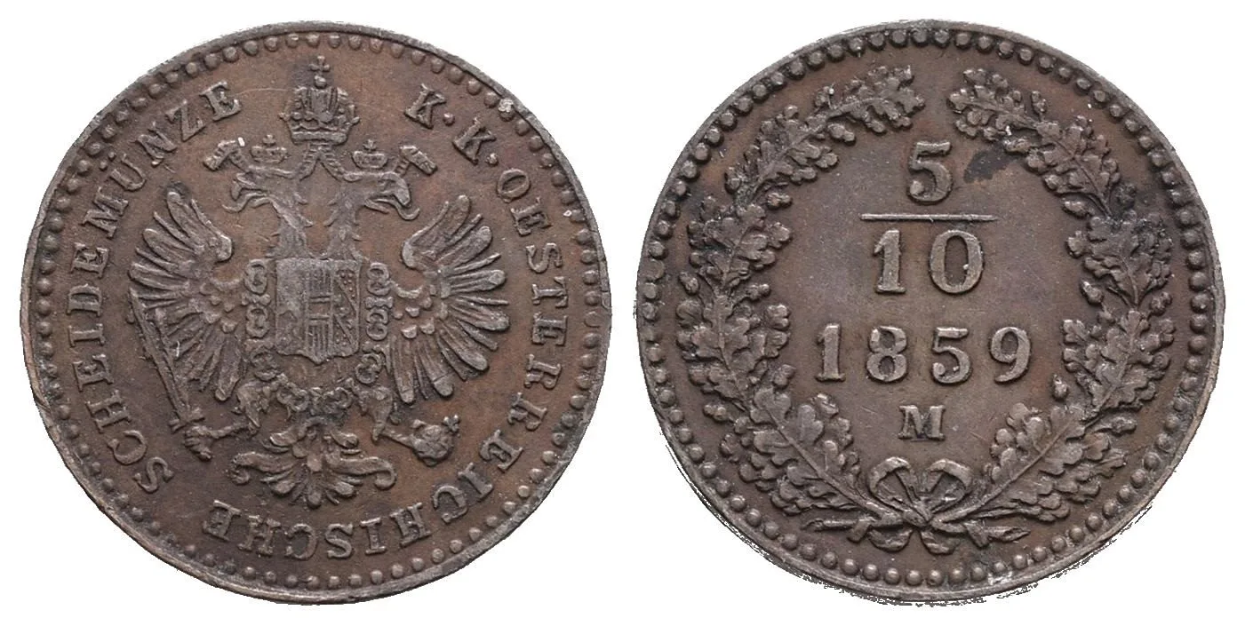 Rakouská a spolková měna, 1857 - 1892 — 1