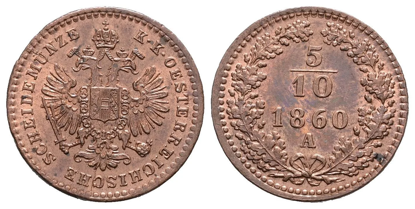 Rakouská a spolková měna, 1857 - 1892 — 1