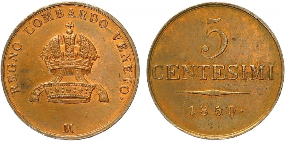Konvenční měna, 1848 - 1857 — 1