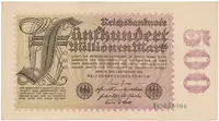 Německo, 500 Millionen Mark 1923, vodoznak Kreuzblütten, Ro.109b