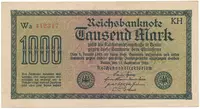 Německo, 1000 Mark 1922, vod. Achterstreifen, Ro.75o