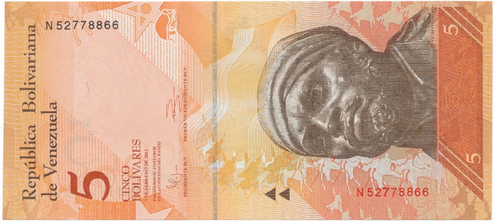 Venezuela, 5 Bolivares 2011, P.89e