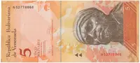 Venezuela, 5 Bolivares 2011, P.89e