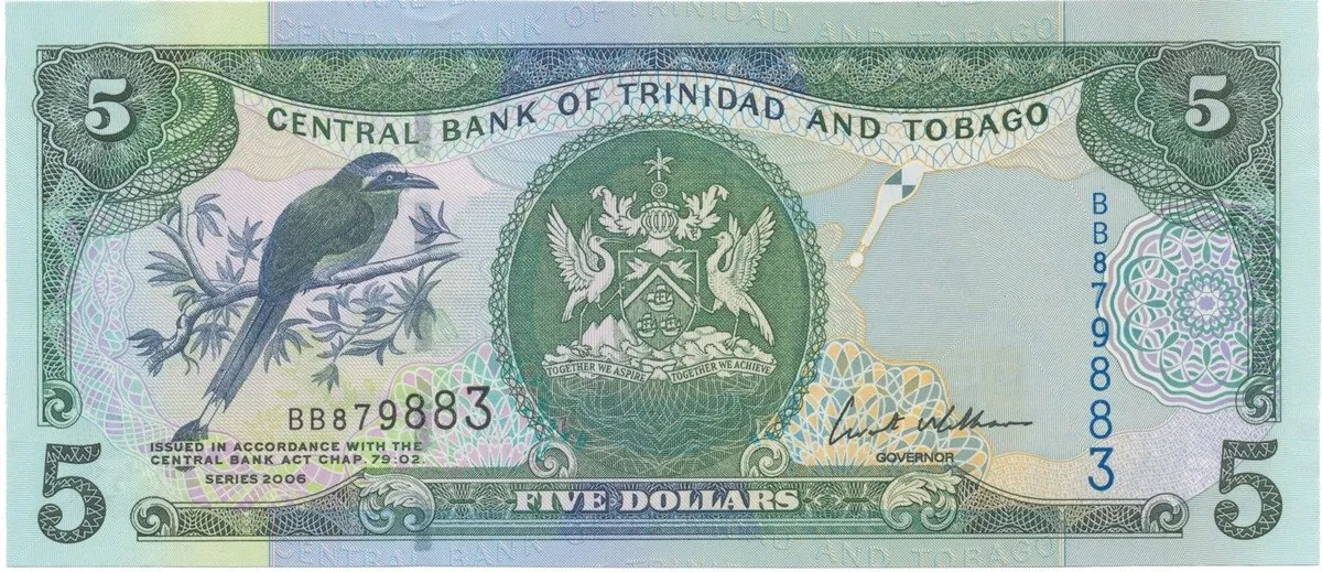 Trinidad a Tobago, 5 Dollars 2006, P.47