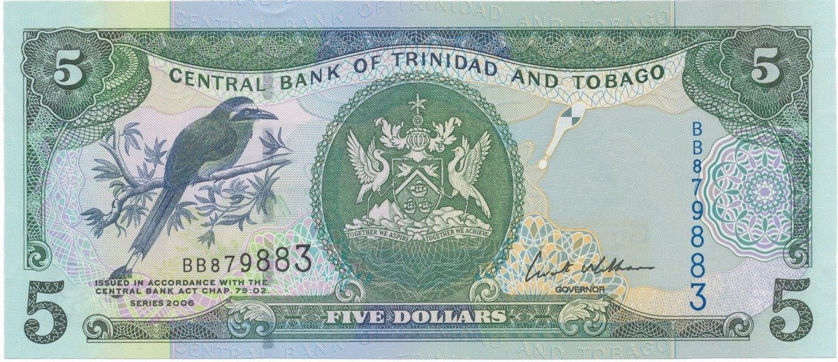 Trinidad a Tobago, 5 Dollars 2006, P.47