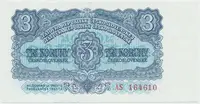 Československo, 3 Koruna 1953, tisk Moskva, série AS, Hej.90a1