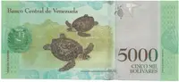 Venezuela, 5000 Bolivares 2016, anulát - vzor, B 00000000, P.97asB - fotografie 2