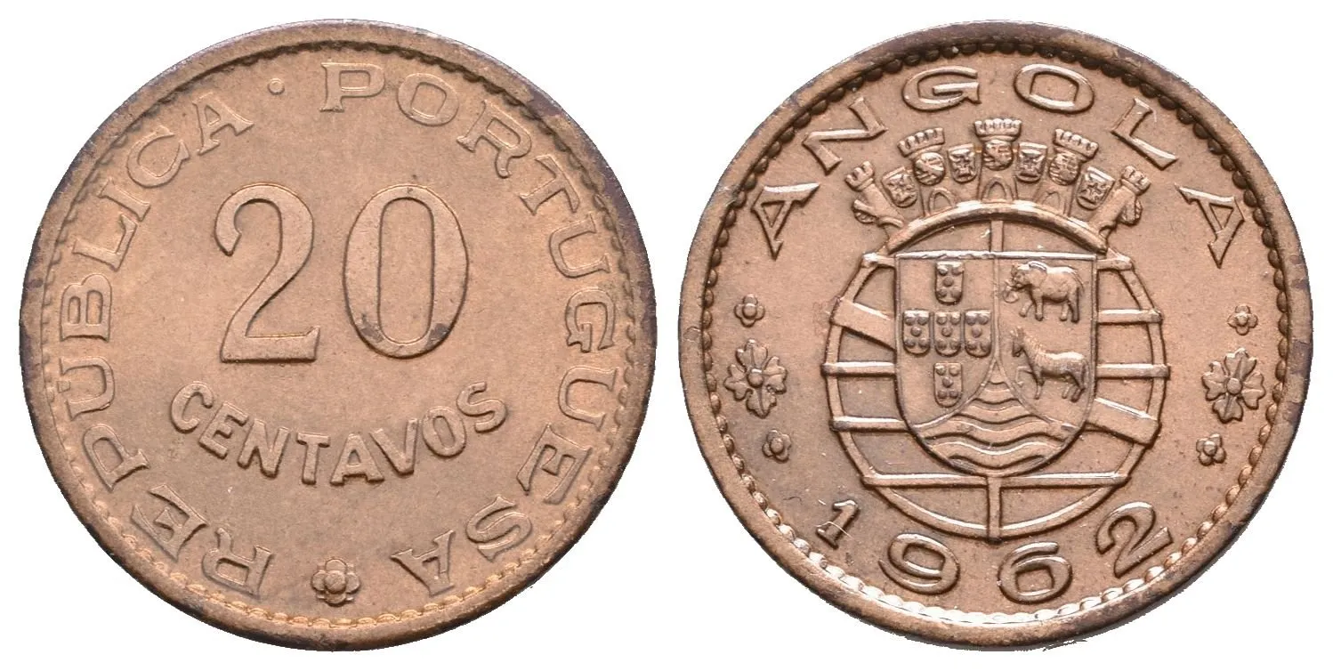 Portugalská Angola, 20 Centavo 1962