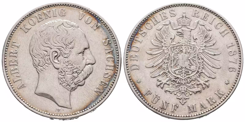 Sasko, 5 Marka 1876