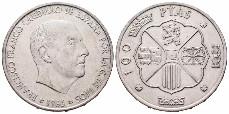 Španělsko, 100 Pesetas 1966 - Franco