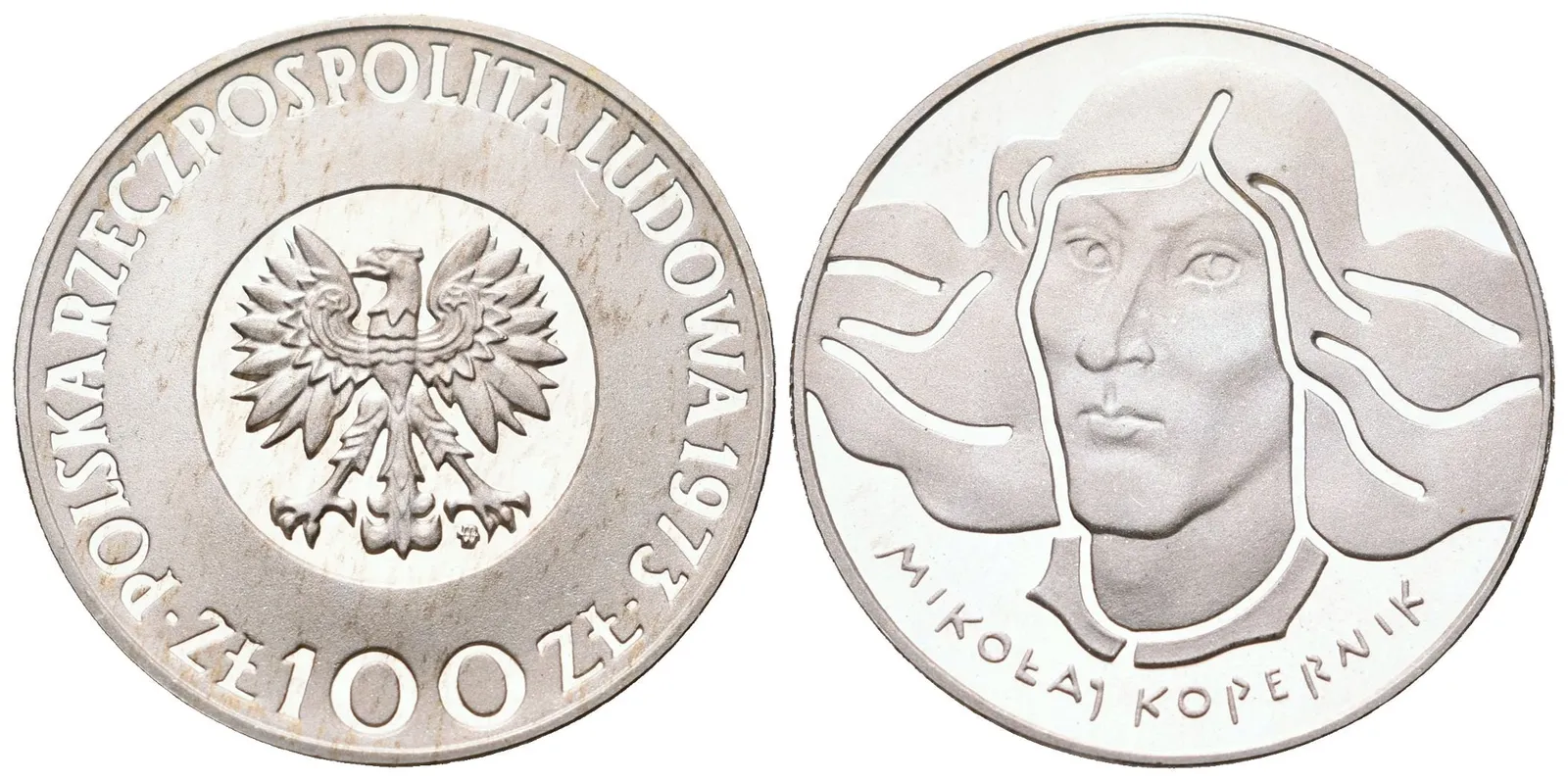 Polsko, 100 Zlotych 1973 - M. Koperník