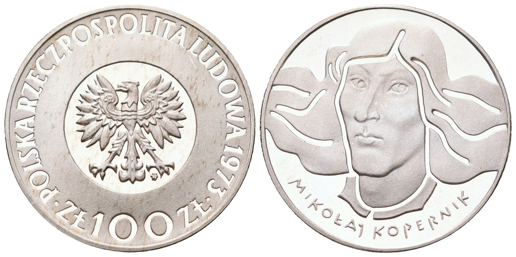 Polsko, 100 Zlotych 1973 - M. Koperník