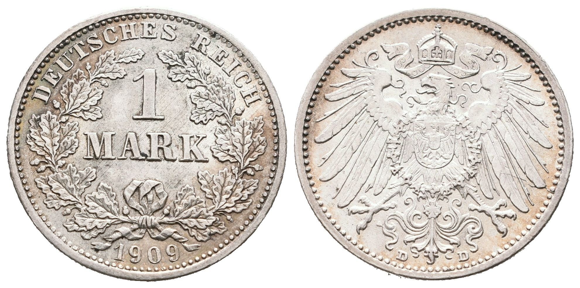 Německé císařství, 1 Marka 1909 D