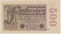 Německo, 500 Millionen Mark 1923, vodoznak Kreuzblütten, Ro.109b
