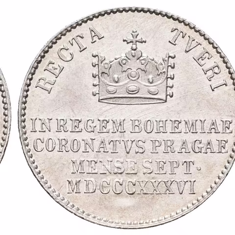 AR Velký žeton 1836 - Ke korunovaci na českého krále 7. 9. 1836 v Praze. Portrét