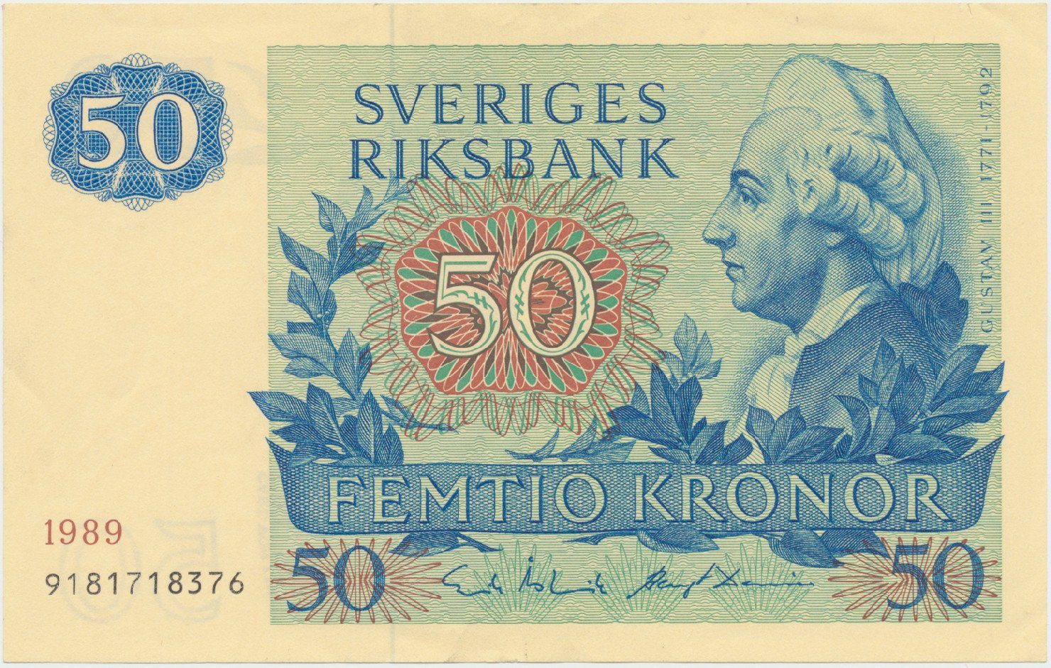 Švédsko, 50 Kronor 1989, P.53d