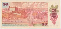 Československo, 50 Koruna 1987, série F, úzké sériové číslo, Hej.108a - fotografie 2