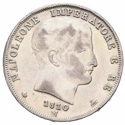 1 Lira 1810 M, KM.8.1, patina, rysky, čištěn