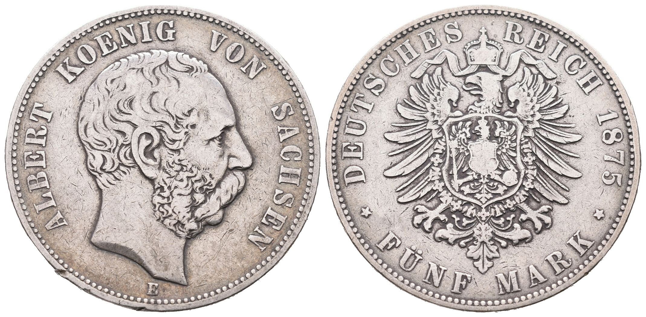 Sasko, 5 Marka 1875 E
