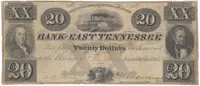 USA - Tennessee, 20 Dollar 1854