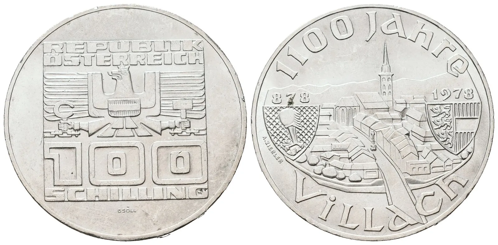 Rakousko, 100 Schilling 1978 - Villach