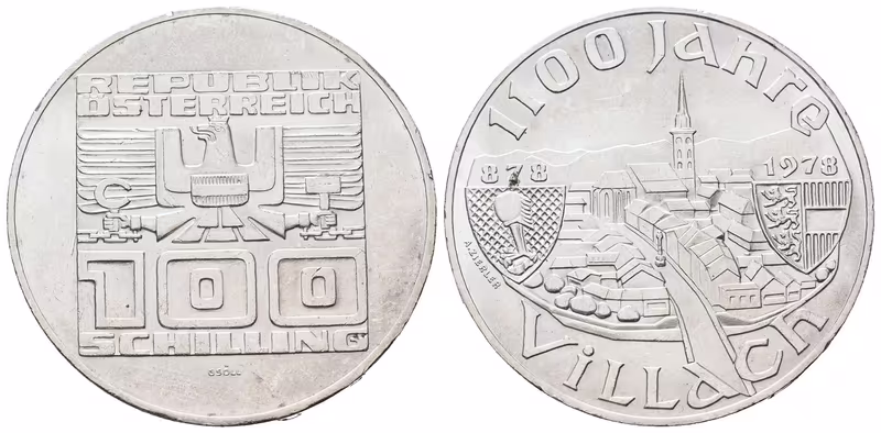 Rakousko, 100 Schilling 1978 - Villach