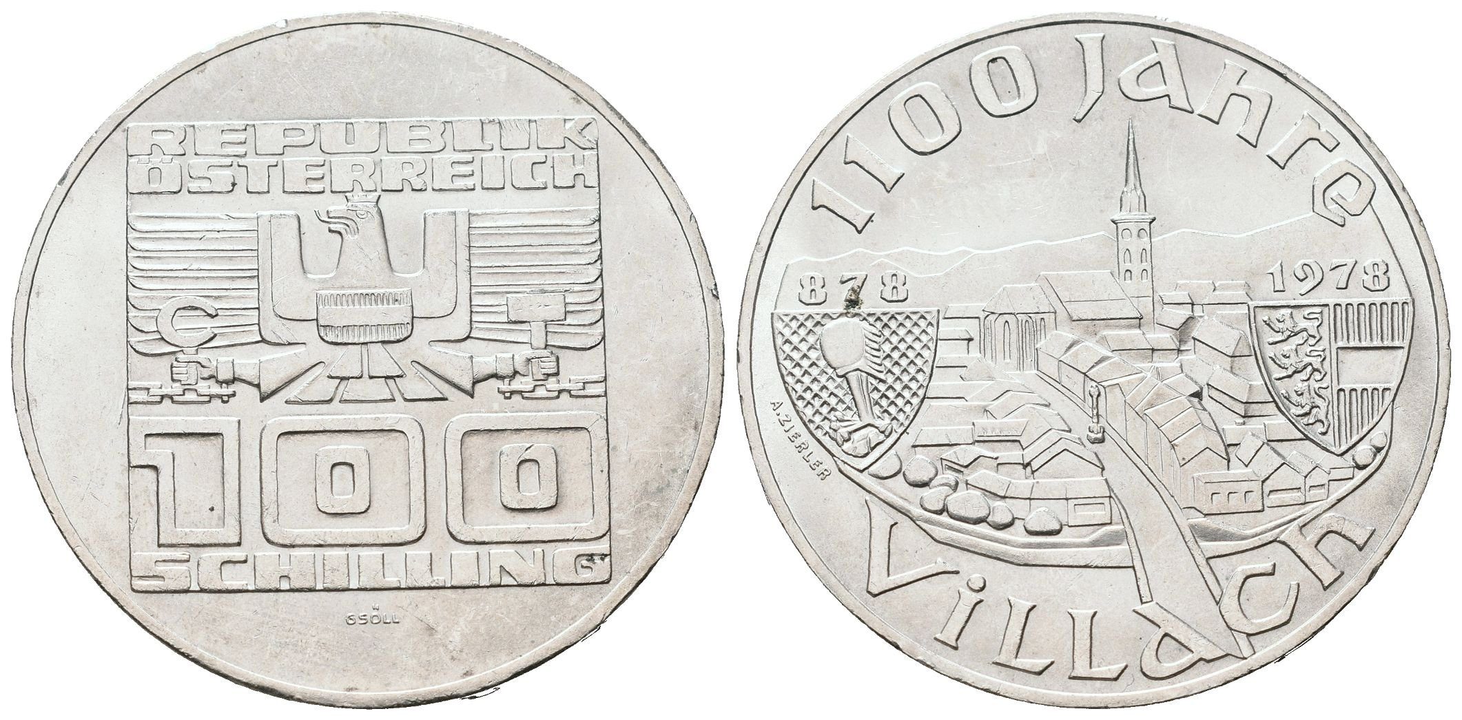 Rakousko, 100 Schilling 1978 - Villach