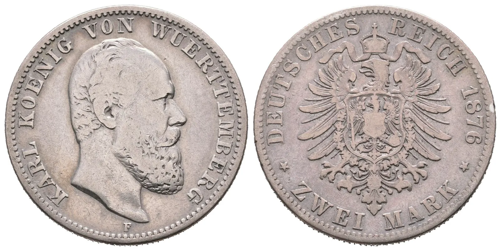 Württemberg, 2 Marka 1876