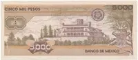 Mexiko, 5000 Pesos 1989, P.88 - fotografie 2