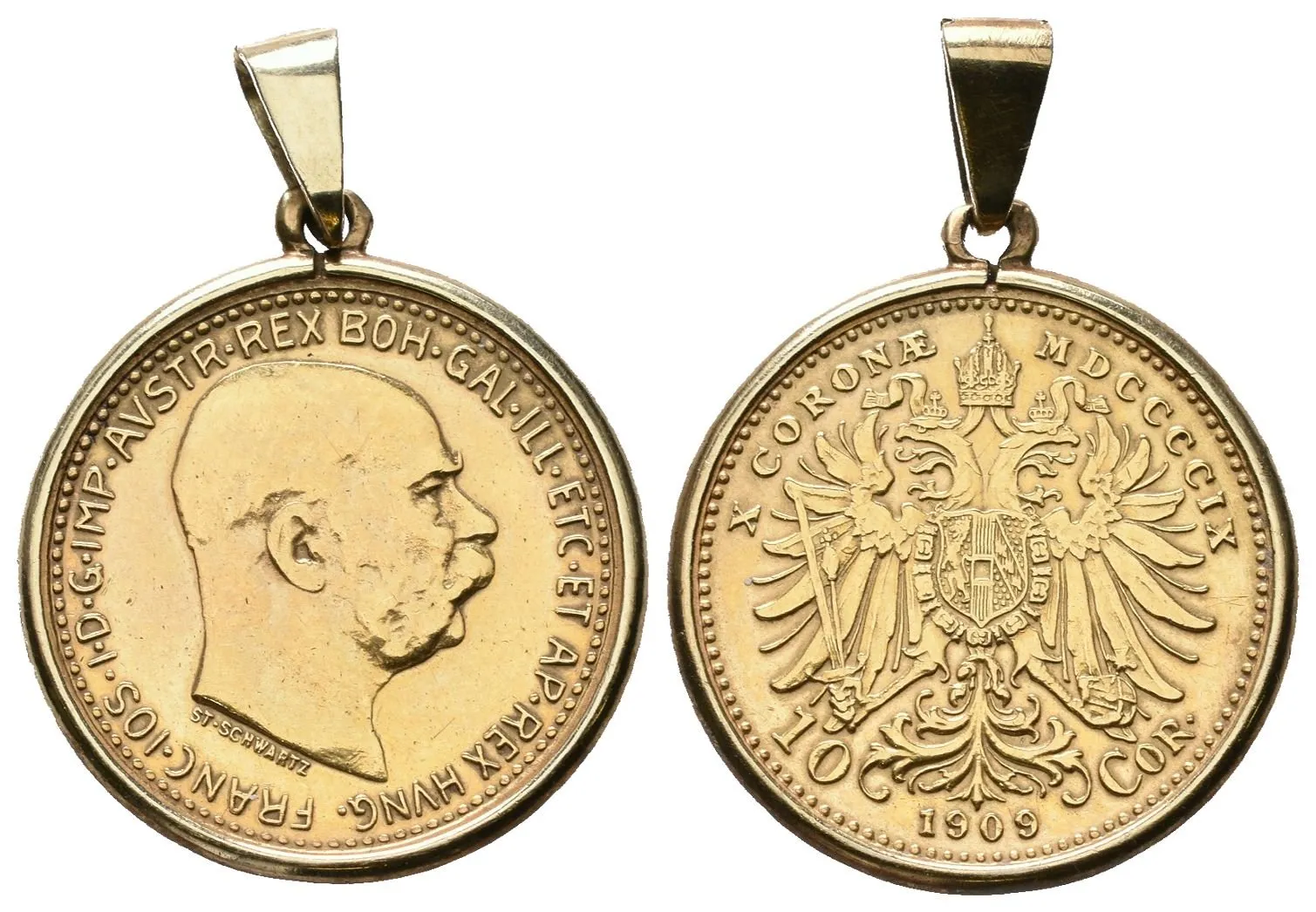 10 Koruna 1909 - přívěsek