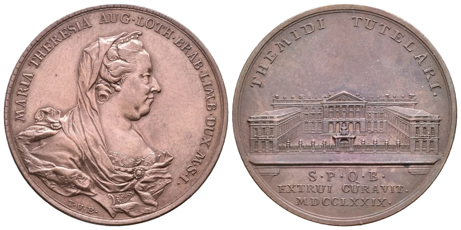 AE Medaile 1779 (Theodor van Berckel) - Na památku výstavby justičního paláce — 1