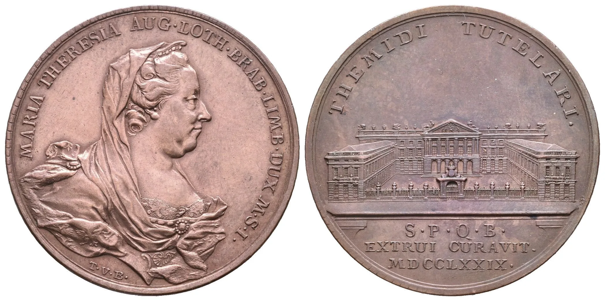 AE Medaile 1779 (Theodor van Berckel) - Na památku výstavby justičního paláce — 1