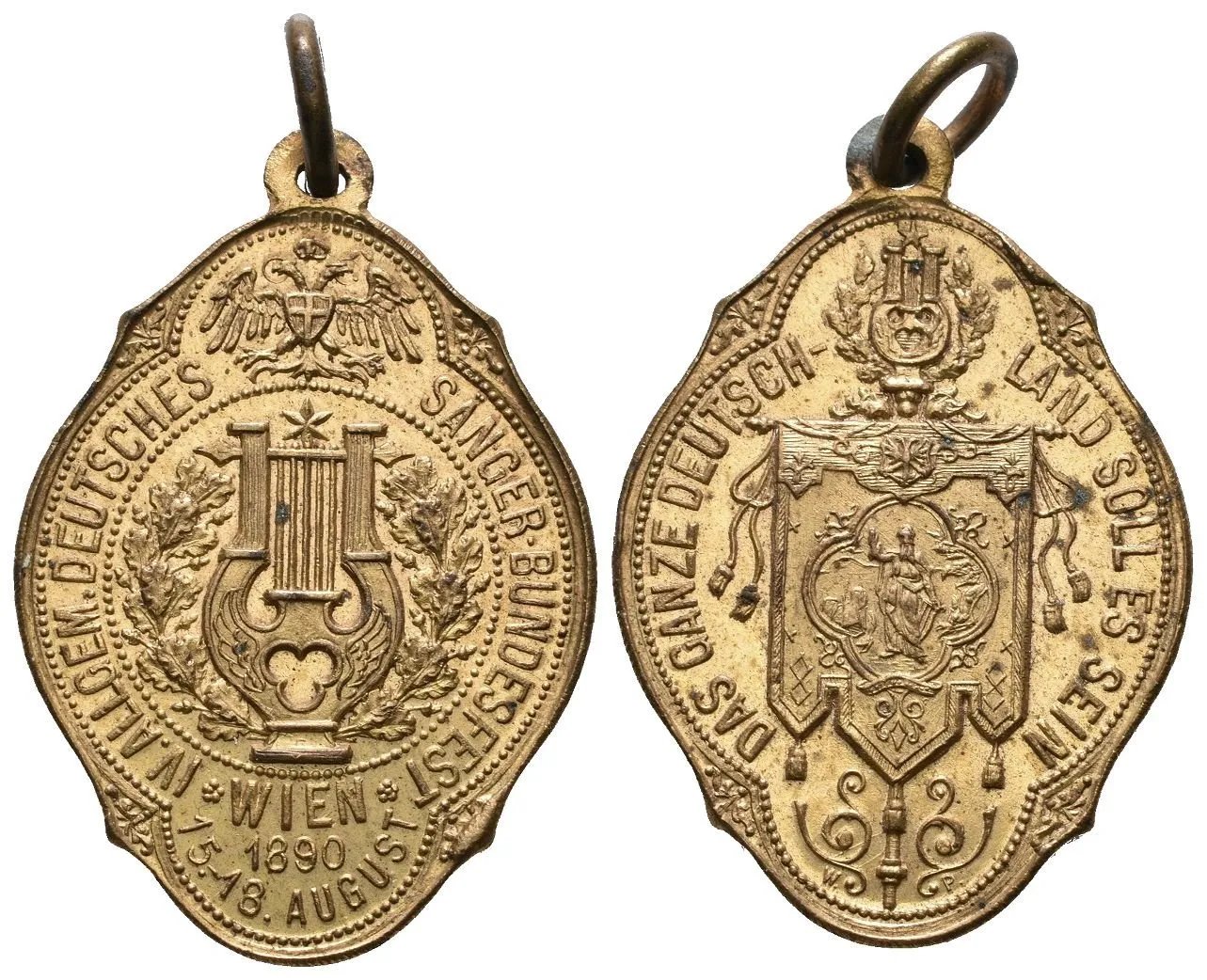 AE Medaile 1890 - IV. Všeobecný německý spolkový festival pěveckých spolků — 1