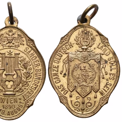 AE Medaile 1890 - IV. Všeobecný německý spolkový festival pěveckých spolků