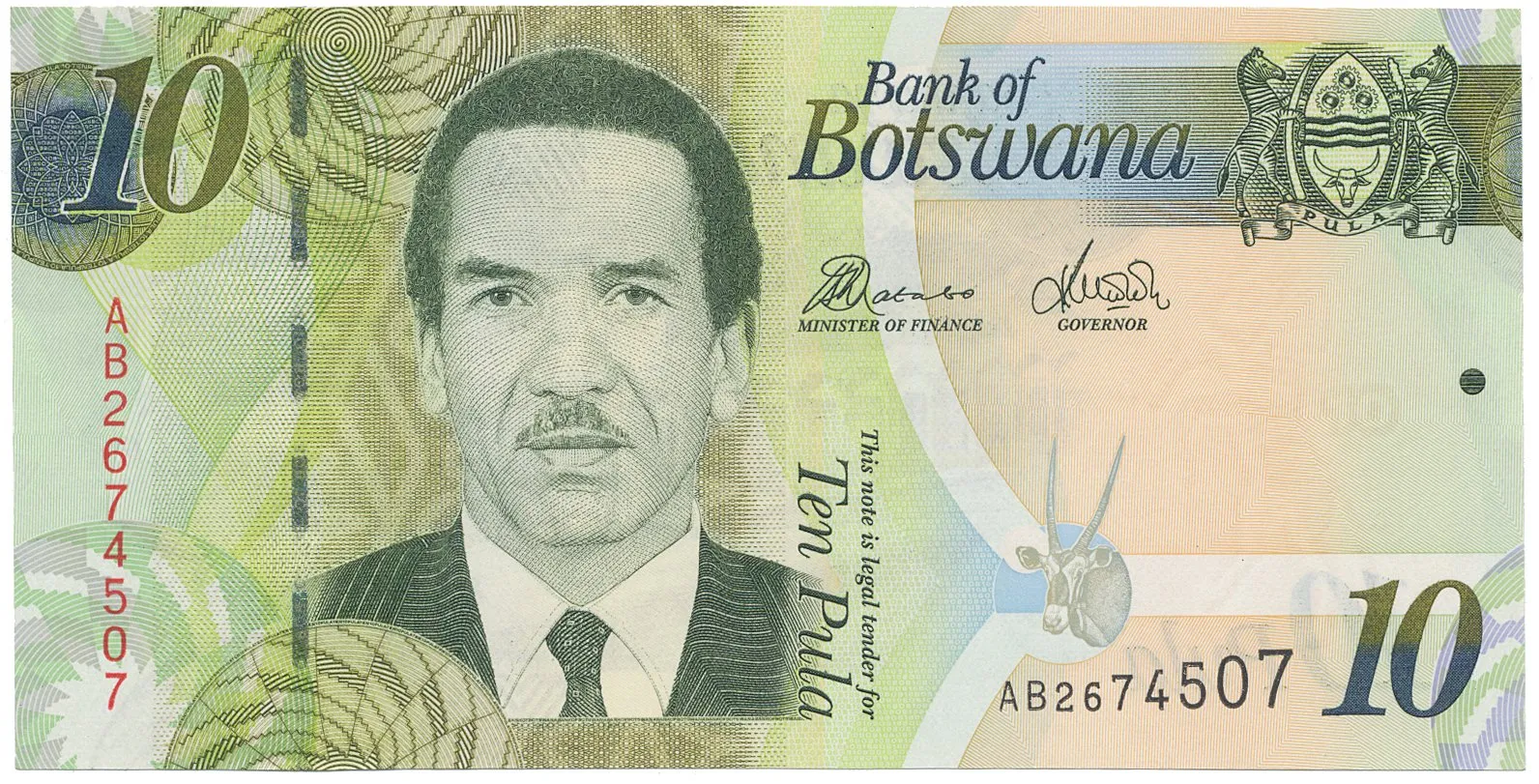 Botswana, 10 Pula 2009~2012, P.30