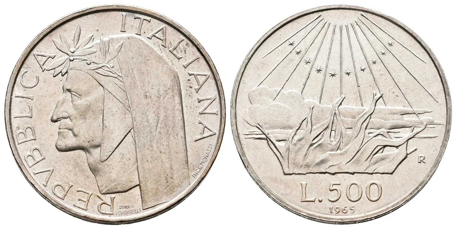 Itálie, 500 Lira 1965