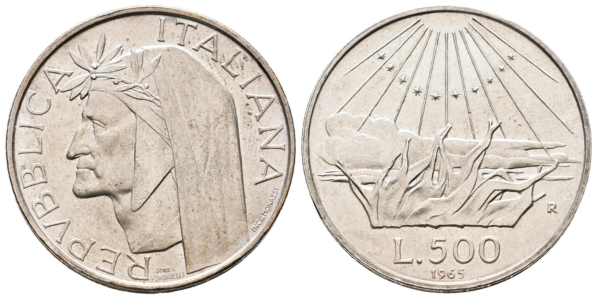 Itálie, 500 Lira 1965