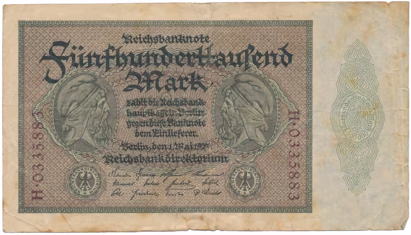 Německo, 500000 Mark 1923, Ro.87c