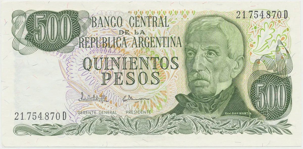 Argentina, 500 Pesos (1977~1982), P.303c