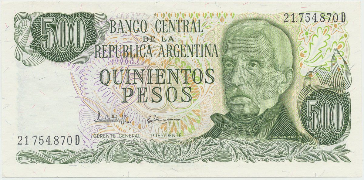 Argentina, 500 Pesos (1977~1982), P.303c